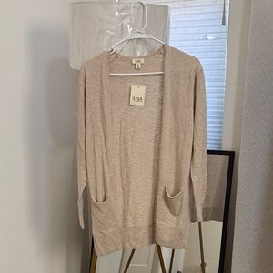 a.n.a Women's Beige Cardigan Sweater